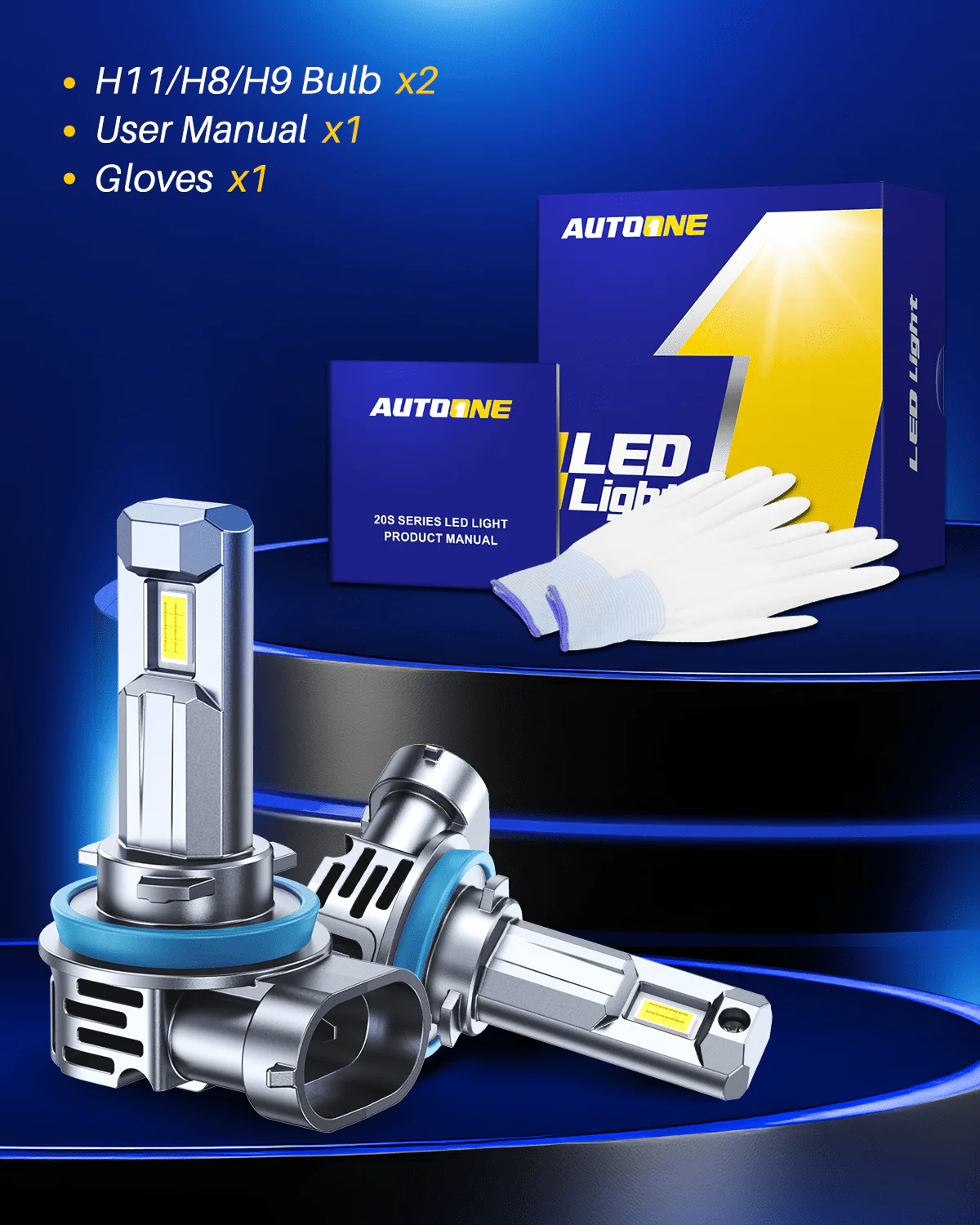 AUTOONE H11/H9/H8/H16 LED Headlight Bulb, H11 Fog Lights, 24000LM with Cooling Fan - Image 7