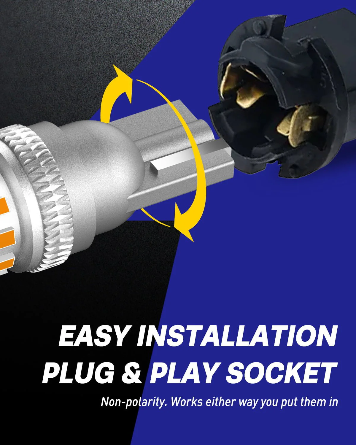 T10 168 2825 W5W 194 LED Bulb 6500K Yellow, Interior & Exterior Car Lights 2 PCS - Image 4